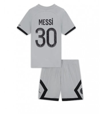 Paris Saint-Germain Lionel Messi #30 Bortedraktsett Barn 2022-23 Kortermet (+ Korte bukser)